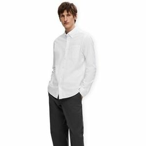 Hosszú ujjú ingek Selected Noos Regrick-Ox Shirt - White kép