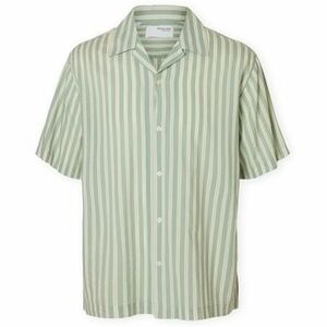 Hosszú ujjú ingek Selected Relaxair Mix Shirt - Iceberg Green/Stripes kép