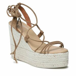 Espadrilles Manebi Soft Suede Lace-Up Wedge Espadrilles L 8.7 WA Barna kép
