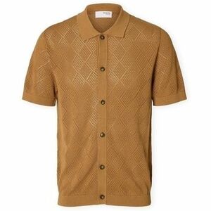 Pulóverek Selected Arco Cardigan Polo - Chipmunk kép