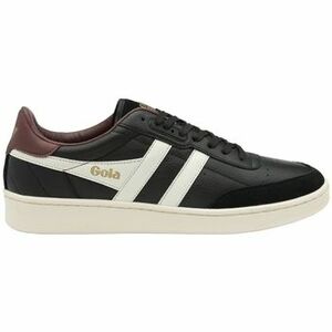 Oxford cipők Gola CONTACT LEATHER BR-LEATHER BLACK/WHITE/BU CMB261 kép