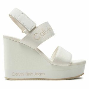 Szandál Calvin Klein Jeans Wedge Sandal Webbing In Mr YW0YW01360 Fehér kép