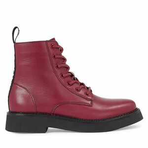 Bokacsizma Tommy Jeans Tjw Lace Up Flat EN0EN02310 Bordó kép