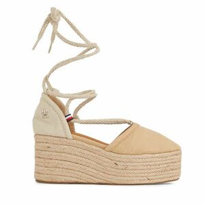 Espadrilles Tommy Hilfiger Closed Toe Linen Flatform FW0FW07746 Bézs kép