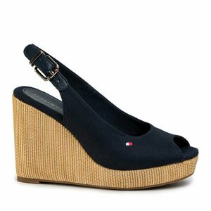 Szandál Tommy Hilfiger Iconic Elena Sling Back Wedge FW0FW04789 Sötétkék kép