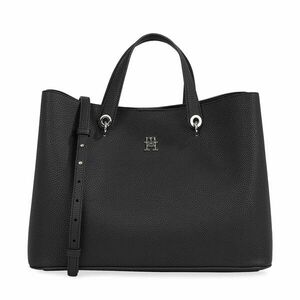 Táska Tommy Hilfiger Th Emblem Satchel AW0AW15177 Fekete kép