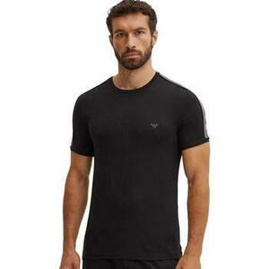 Pólók / Galléros Pólók Emporio Armani Lounge Tape Crew T-Shirt Black kép