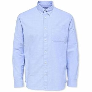 Hosszú ujjú ingek Selected Noos Regrick Oxford Shirt - Light Blue kép
