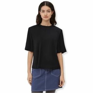 Pulóverek Object Top Eirot S/S - Black kép
