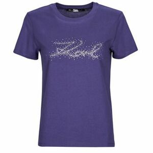 Rövid ujjú pólók Karl Lagerfeld RHINESTONE KARL LOGO T-SHIRT kép