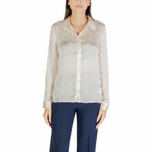 Ingek / Blúzok Guess LS MARTHE LOGO SHIRT W5YH1A WHCR2 kép