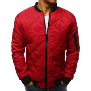 Férfi STYLE steppelt bomber dzseki piros kép