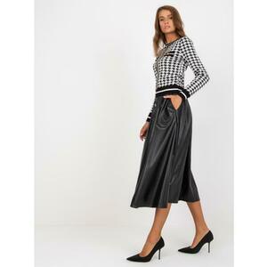 Női Eclectic bőrszoknya RUE PARIS fekete kép