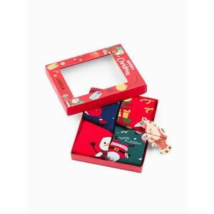 Férfi zokni X-mas box U408 mix 4-es csomag kép
