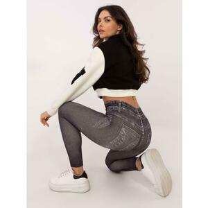 Fekete női farmerutánzatú leggings kép