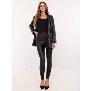 Fekete leggings széles elasztikus derékszíjjal kép