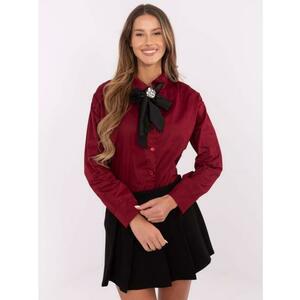 Bordeaux-i jacquard ing nyakba akasztott sállal kép
