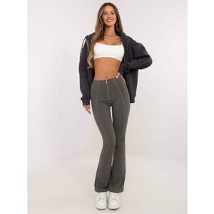 Sötétszürke modellált harang alakú leggings cipzárral kép