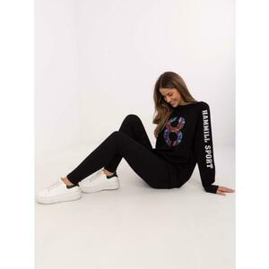 Fekete női tréningruha leggingsszel kép