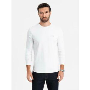 Férfi hosszú ujjú Raglan kontrasztos ujjú - fehér és szürke V5 OM-LSCL-0105 OM-LSCL-0105 kép