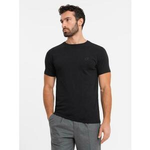 Férfi kerek nyakú SLIM FIT póló logóval - fehér V1 OM-TSCT-0220 OM-TSCT-0220 kép