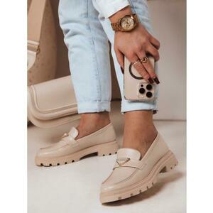 Női lapos talpú cipő ELEGANCIO beige kép