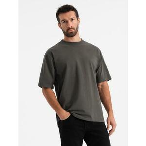Férfi LOOSE FIT póló zsebbel - bézs V1 OM-TSCT-0171 kép
