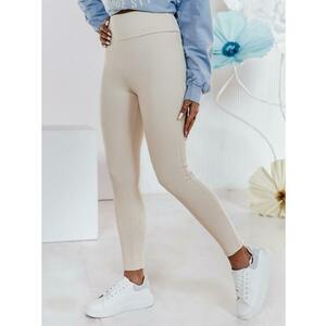 Női magas derekú leggings SOFLEGG bézs színben kép