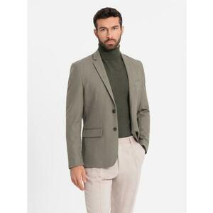 Elegáns férfi kockás blézer gyapjúkeverékkel - szürke V1 OM-BLZB-0137 OM-BLZB-0137 kép