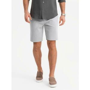 Férfi SLIM FIT rövidnadrág strukturált melange kötött anyagból - fekete V2 OM-SRCS-0166 OM-SRCS-0166 kép
