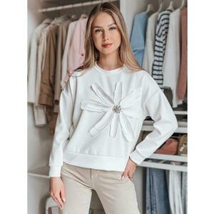 Női oversize blúz virággal PETITKA ekrü színben kép