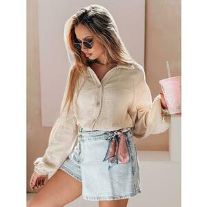 MUSLINEA oversize muszlin női ing, bézs kép