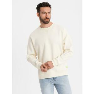 Klasszikus unisex pulóver kerek nyakkivágással - krém V2 OU-SNBC-0104 kép