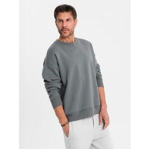 Unisex klasszikus pulóver kerek nyakkivágással - szürke V18 OU-SNBC-0104 kép