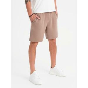Unisex rövid nadrág húzózsinórral a derékrészen - barna V16 OU-SRBC-0101 kép