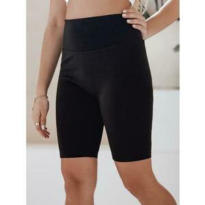 Női kerékpáros rövidnadrág SOFT AND FIT fekete kép