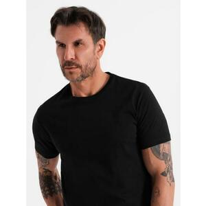 Klasszikus BASIC férfi pamut póló - fekete V1 OM-TSBS-0236 kép