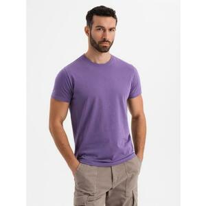 Klasszikus BASIC férfi pamut póló - lila V13 OM-TSBS-0236 kép
