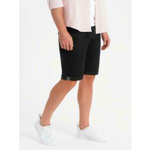 Klasszikus férfi chino rövidnadrág nyitott szárral - fekete V9 OM-SRCS-0197 OM-SRCS-0197 kép