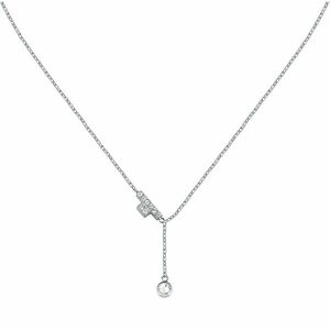 Trussardi Trussardi Gyengéd acél nyaklánc kristályokkal T-Logo TJAXC08 kép