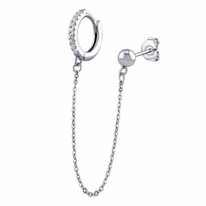 Silvego Silvego Sigi ezüst fülbevaló lánccal és cirkónium kővel Brilliance Zirconia DCC21681EW - 1 db kép