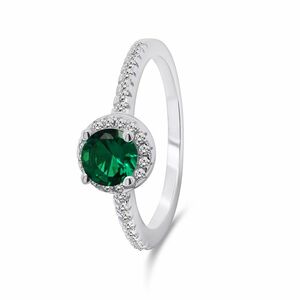 Brilio Silver Brilio Silver Bájos ezüst gyűrű cirkónium kővel RI054WG 60 mm kép