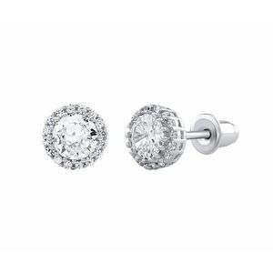 Silvego Silvego Aga ezüst fülbevaló átlátszó cirkónium kővel Brilliance Zirconia DCC2056235EW kép