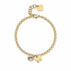 S'Agapõ S'Agapõ Aranyozott karkötő kristállyal és pillangóval Lucky Light SKT30 kép