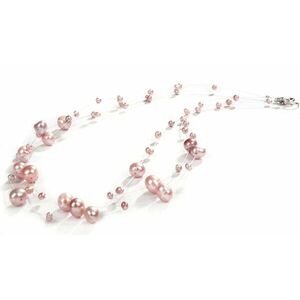JwL Luxury Pearls JwL Luxury Pearls Nyaklánc lebegő rózsaszín igazgyöngyökből JL0826 kép