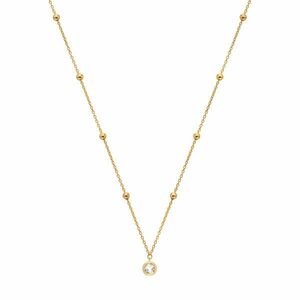 Hot Diamonds Hot Diamonds Gyengéd aranyozott nyaklánc topázzal és gyémánttal Gemstones DN196 kép