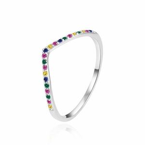 Agato Agato Elegáns ezüst gyűrű színes cirkónium kövekkel AGT-R58C 52 mm kép