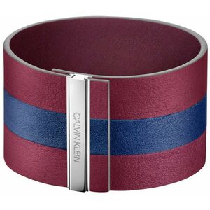 Calvin Klein Calvin Klein Bordó-kék bőr karkötő Rebel KJ9KLB09010 18, 5 cm kép