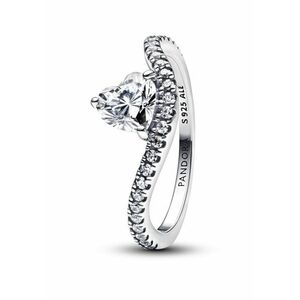 Pandora Pandora Ezüst hullámos Szív gyűrű cirkónium kövekkel Timeless 193661C01 58 mm kép