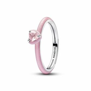 Pandora Pandora Eredeti rózsaszín ezüst gyűrű ME 193088C02 50 mm kép